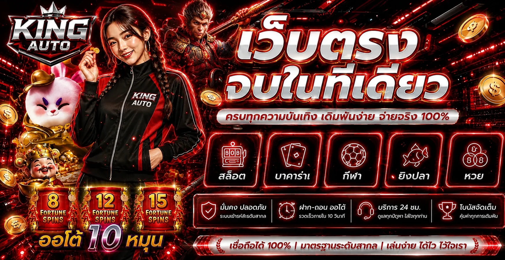 รวมหมวดเกมบน KING AUTO เว็บตรง